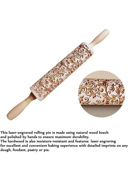 43X5CM Tarzı Noel Kabartmalı Oklava Oyulmuş Oklava Pişirme Kurabiye Hamur Kabartma Oyulmuş Ahşap Haddeleme Kurabiye Rulo (Yurt Dışından) fırsatları