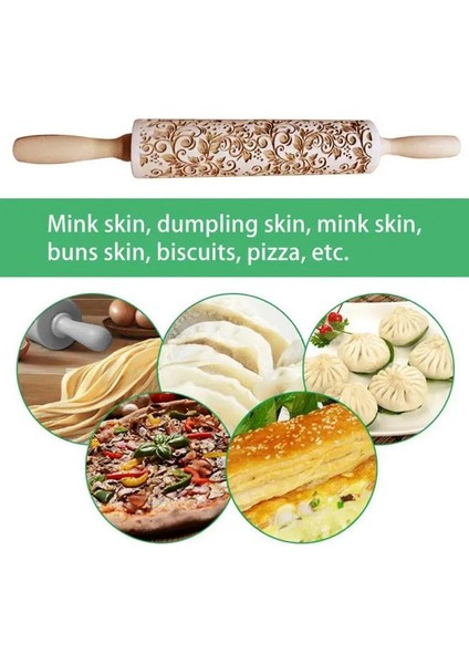 43X5CM Tarzı Noel Kabartmalı Oklava Oyulmuş Oklava Pişirme Kurabiye Hamur Kabartma Oyulmuş Ahşap Haddeleme Kurabiye Rulo (Yurt Dışından) indirimleri