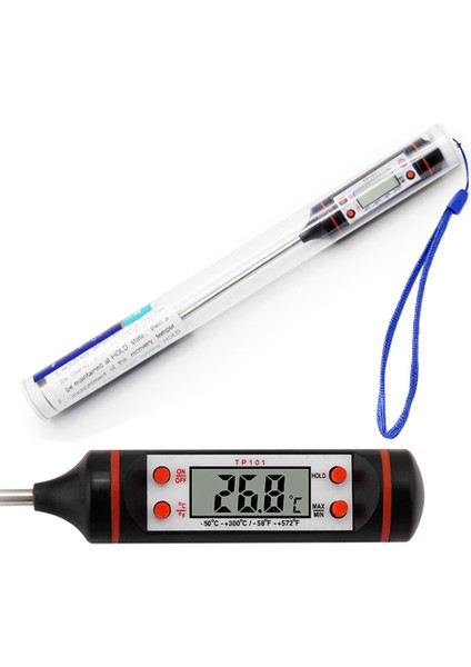 TP101 Stili Yeni Mutfak Dijital Pişirme Termometresi Gıda Et Anında Okuma Termometresi Araçları Barbekü Izgara Gıda -50 T Derecesi (Yurt Dışından) fiyatları
