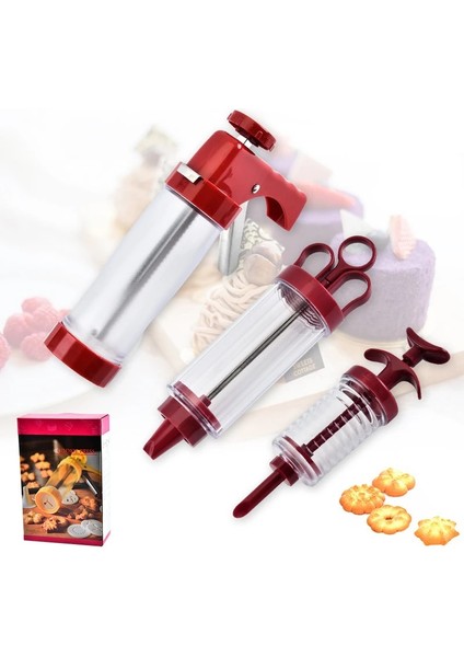 Stil 1 Stil 2 Styles Cake Cream Decorating Gun Set Nozzles Flower Piece Suit Pastry Cookie Syringe Muffin Dessert Extruder Kitchen Tools (Yurt Dışından) modelleri