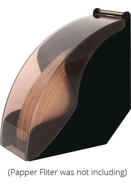 Siyah Stil Akrilik Kapaklı Büyük Kahve Filtre Kağıdı Tutacağı - Kahve Filtreleri Dispenser Raf Raf Depolama, Barista Kahve Aletleri (Yurt Dışından)