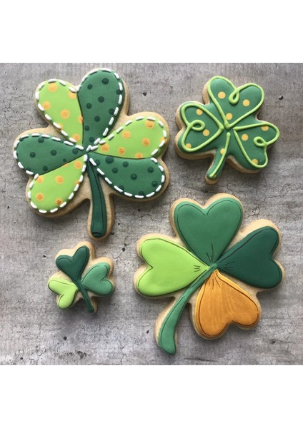 C Stili Kenıao Dört Yapraklı Yonca Shamrock Kurabiye Kesici - 4 Farklı Boyut - Aziz Patrick Günü Bisküvi Ekmek Kalıpları - Paslanmaz Çelik (Yurt Dışından) modelleri