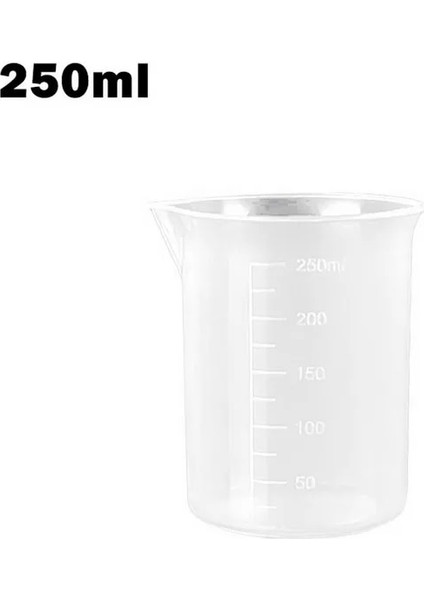 1 Adet 250ML Tarzı Plastik Mezun Ölçme Fincan Mutfak Bar Malzemeleri Kolu Olmadan Sıvı Konteyner Pişirme Kabı Aracı Şeffaf Karıştırma Fincan (Yurt Dışından)