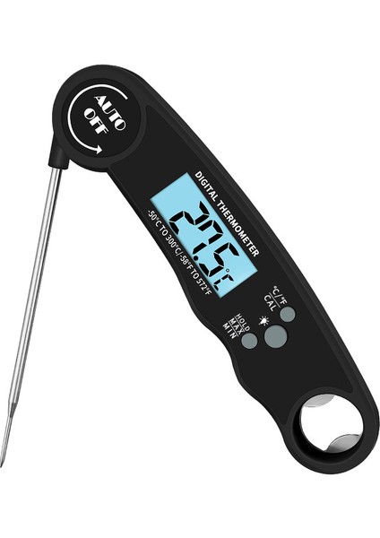 Siyah Stil Anında Okuma Et Termometresi Açık Havada Pişirme Barbekü ve Mutfak Için En Iyi Su Geçirmez Ultra Hızlı Dijital Gıda Su Süt Termometresi (Yurt Dışından)