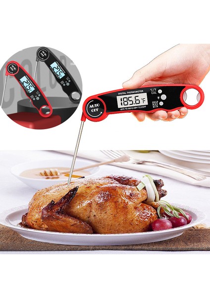 Siyah Stil Anında Okuma Et Termometresi Açık Havada Pişirme Barbekü ve Mutfak Için En Iyi Su Geçirmez Ultra Hızlı Dijital Gıda Su Süt Termometresi (Yurt Dışından) fiyatları