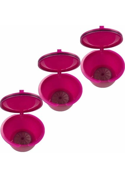 3 Adet Pembe Stil Yeniden Kullanılabilir Kahve Kapsül Filtre Fincan Nescafe Dolce Gusto Için Doldurulabilir Kapaklar Kaşık Fırça Filtre Sepetleri Pod Yumuşak Tat Tatlı (Yurt Dışından) modelleri