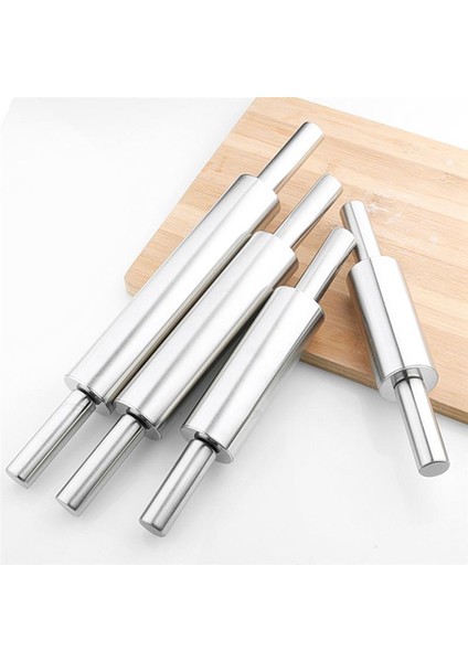 Şerit Tarzı 28CM Paslanmaz Çelik Silindirler Oklava Çocuk Mutfak Pişirme Pişirme Aracı Makarna Kurabiye Hamur Pasta Fırın Erişte Mutfak (Yurt Dışından) fırsatları