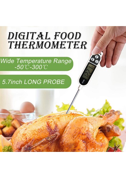Siyah Stil Et Termometresi Mutfak Dijital Gıda Pişirme Et Termometresi Uzun Problu Mutfak Barbekü Süt Sıcaklık Ölçer Ölçer Aracı (Yurt Dışından) modelleri