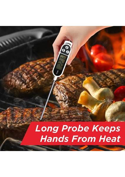 Siyah Stil Et Termometresi Mutfak Dijital Gıda Pişirme Et Termometresi Uzun Problu Mutfak Barbekü Süt Sıcaklık Ölçer Ölçer Aracı (Yurt Dışından) fırsatları