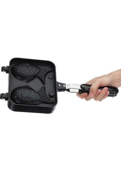 Bir Stil 2 Kalıp Yapışmaz Taiyaki Faped Waffle Pan Maker Buscuit Kek Fırında Bakeware Ev Mutfak Dıy Tatlı Pişirme Tavası Plaka (Yurt Dışından)