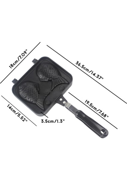 Bir Stil 2 Kalıp Yapışmaz Taiyaki Faped Waffle Pan Maker Buscuit Kek Fırında Bakeware Ev Mutfak Dıy Tatlı Pişirme Tavası Plaka (Yurt Dışından)