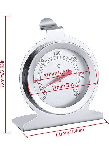 Yemek Termometresi Stili Paslanmaz Çelik Fırın Ocak Termometre Sıcaklık Göstergesi Mini Termometre Izgara Sıcaklık Göstergesi Ev Mutfak Gıda Için (Yurt Dışından) indirimleri