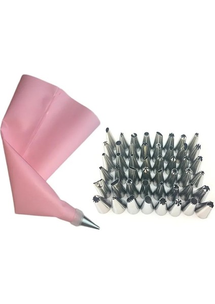 Pembe Tarzı Lk Çiçek Aracı Fondan Pişirme Pasta Torbası Nozul Seti Paslanmaz Çelik Dondurma Krem Ipuçları Yeniden Kullanılabilir Mutfak Dıy Kek Dekorasyon (Yurt Dışından)