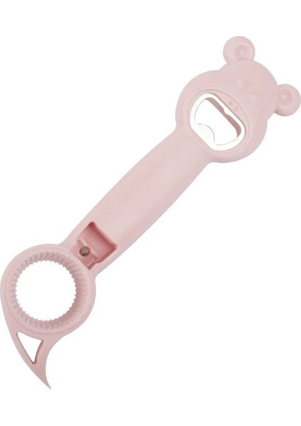 Pembe Tarzı Çok Fonksiyonlu Dördü Bir Arada Güvenlikli Şişe Açacağı Ev Konserve Şişe Kapağı Ev Aleti Mutfak Aksesuarları (Yurt Dışından)