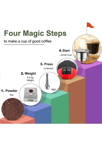 Vidalı Kapak Stili Icafilasıcafilas Paslanmaz Metal Nespresso Kapsül Için Yeniden Kullanılabilir Presli Kahve Öğütücü Paslanmaz Tamper Espresso Makinesi Sepeti (Yurt Dışından)