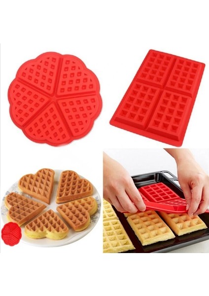 Gök Mavisi Tarzı Mutfak Waffle Kalıbı Yapışmaz Kek Kalıbı Makineleri Mutfak Silikon Waffle Bakeware (Yurt Dışından) fiyatları