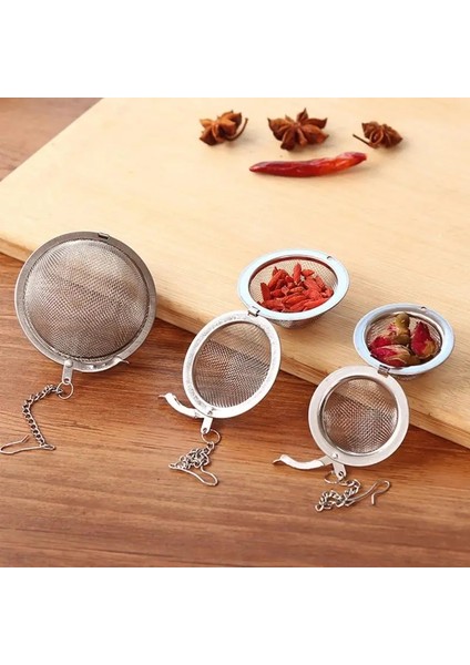 5.3cm M Tarzı Paslanmaz Çelik Küresel Çay Süzgeç Çeşni Filtresi Katı Baharat Artık Filtre Çay Makinesi Net Çay Seti Aracı 3 Boyut Mevcuttur (Yurt Dışından) modelleri