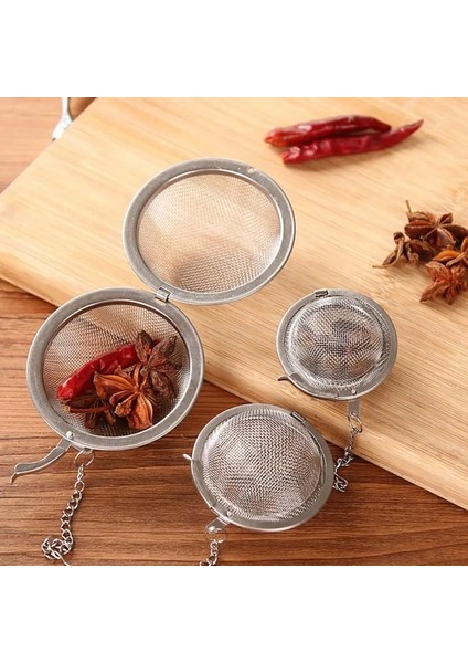 5.3cm M Tarzı Paslanmaz Çelik Küresel Çay Süzgeç Çeşni Filtresi Katı Baharat Artık Filtre Çay Makinesi Net Çay Seti Aracı 3 Boyut Mevcuttur (Yurt Dışından) fırsatları