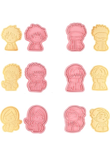 Kutu Stili ile 6 Adet Anime Jujutsu Kaisen Çerez Kesici Seti Pişirme 3D Basın Damgası Embosser Bisküvi Kalıbı Çerez Damgası Kesici Kek Dıy Kalıp (Yurt Dışından) fiyatları