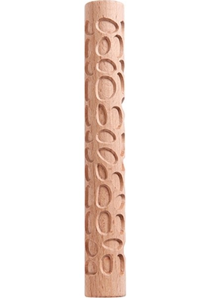 Arnavut Kaldırımı Stili 15CM Kabartma Haddeleme Ristmas Tema Desen Kabartmalı Pasta Fondan Kek Hamur Mutfak Için Oyulmuş Ahşap 3D Rulo (Yurt Dışından)