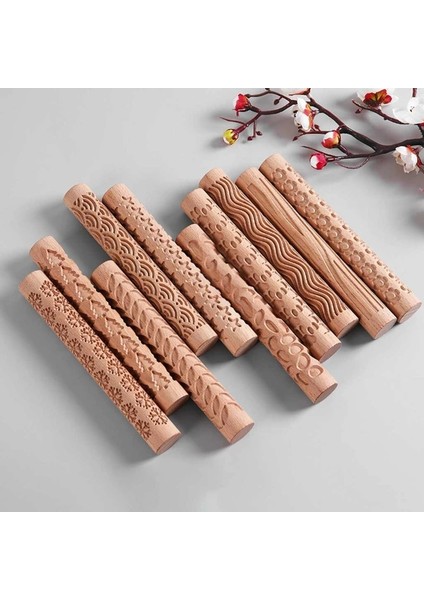 Arnavut Kaldırımı Stili 15CM Kabartma Haddeleme Ristmas Tema Desen Kabartmalı Pasta Fondan Kek Hamur Mutfak Için Oyulmuş Ahşap 3D Rulo (Yurt Dışından) indirimleri
