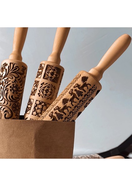 K- Hayalet Çiçek Stili Noel Için Kabartmalı Haddeleme 3D Desen Çiçek Kar Tanesi Rattan Ahşap Kurabiye Kalıbı Lazer Kazınmış Dıy Pişirme Aracı (Yurt Dışından) indirimleri