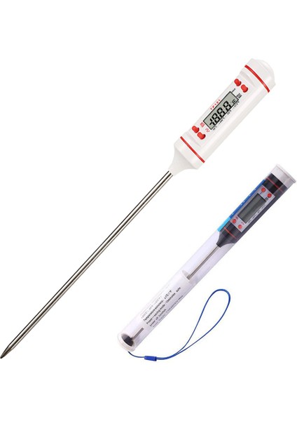 Beyaz Stil Yeni Et Termometresi Mutfak Dijital Pişirme Gıda Probu Elektronik Barbekü Pişirme Araçları Sıcaklık Ölçer Göstergesi Aracı (Yurt Dışından)