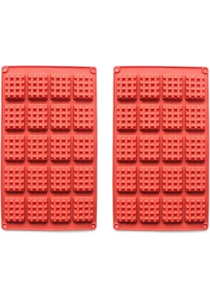 B Tarzı 2ADET Kavite Silikon Waffle Kalıp Makinesi Kek Kurabiye Çikolata Tava Pişirme Kalıp Yapışmaz Bakeware Aracı (Yurt Dışından) indirimleri