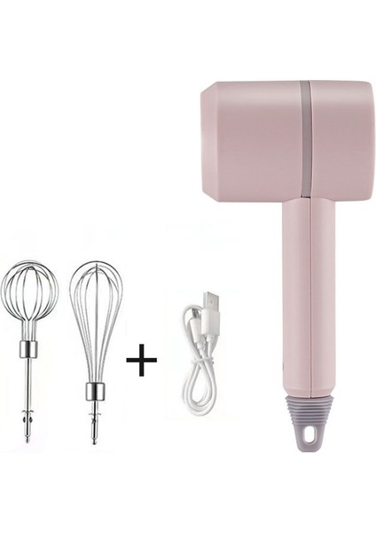 Stil 1 Pembe Stil Kablosuz Gıda Mikserleri 2'si 1 Arada Taşınabilir Elektrikli Sarımsak Doğrayıcı Ezici Çırpma Çırpıcı Yumurta Çırpıcı 3-Hızlı Kontrol Mutfak El Köpürtücü (Yurt Dışından)