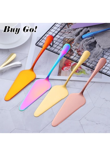 Gül Altın Tarzı 9 Renksiz Çelik Kek Pizza Kürek Bıçağı Tereyağı Bıçağı Piepizzapeynir Tatlı Çatal Bıçak Takımı Bakeware Kek Spatula Aracı (Yurt Dışından) fiyatları