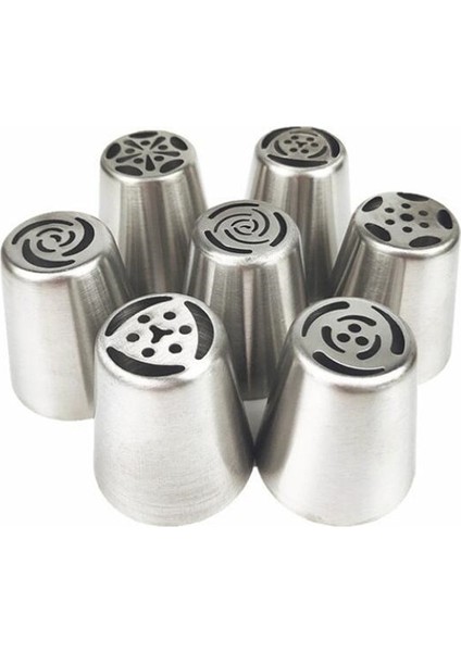 7 Adet Tarzı Ream Pasta Dekorasyon Ipuçları Seti Paslanmaz Çelik Rus Lale Buzlanma G Kek Nozulları Cupcake Pişirme Araçları (Yurt Dışından) fırsatları