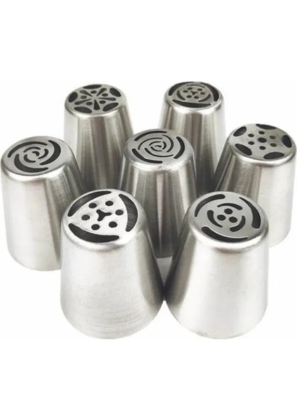 7 Adet Tarzı Ream Pasta Dekorasyon Ipuçları Seti Paslanmaz Çelik Rus Lale Buzlanma G Kek Nozulları Cupcake Pişirme Araçları (Yurt Dışından) indirimleri