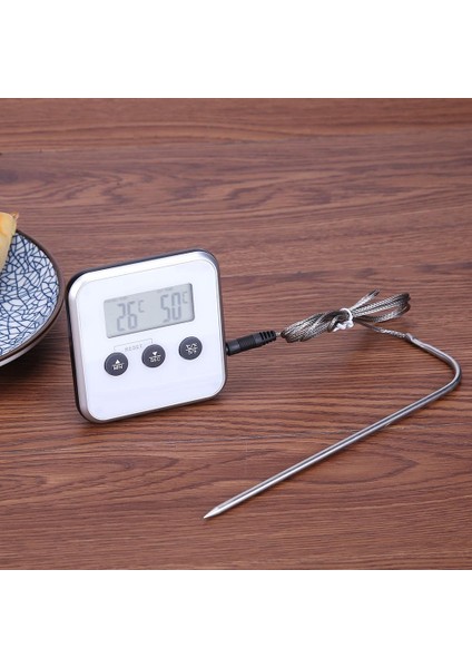 Dijital Elektronik Termometre Zamanlayıcı Gıda Et Fırını Mutfak Sıcaklık Ölçer Ölçer Uzaktan Prob Pişirme Barbekü Araçları ile (Yurt Dışından) fırsatları