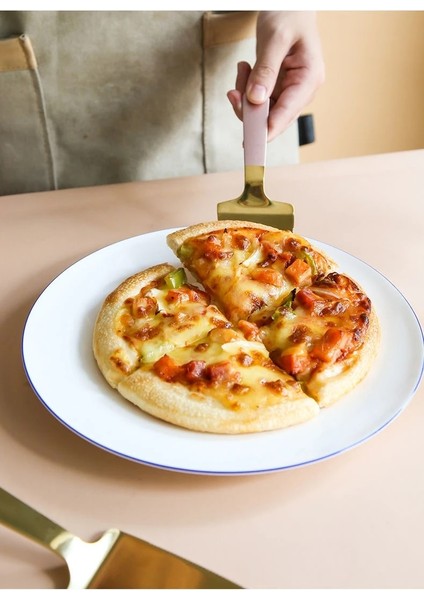 Pembe Altın Tarzı Paslanmaz Çelik Pizza Kürek Bıçağı Altın Kek Spatula Kürekler Tereyağı Peynir Dondurma Tatlı Kesici Gıda Mutfak Aracı (Yurt Dışından)