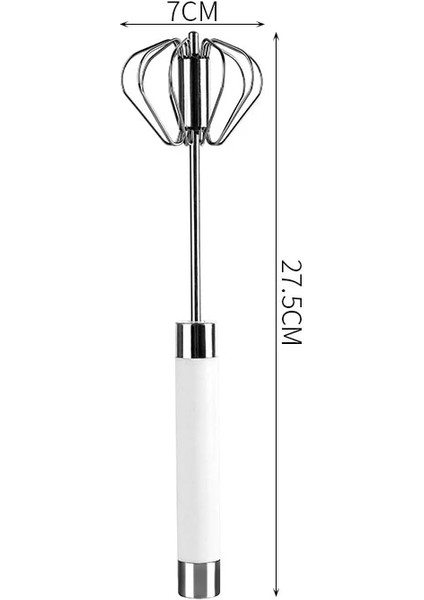 Beyaz Stil Manuel Pres Tipi Çırpma Blender Yumurta Araçları Dıy Pişirme Itainless Çelik Yumurta Çırpıcı Yarı Otomatik Karıştırıcı (Yurt Dışından)