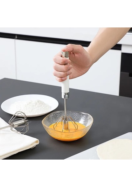 Beyaz Stil Manuel Pres Tipi Çırpma Blender Yumurta Araçları Dıy Pişirme Itainless Çelik Yumurta Çırpıcı Yarı Otomatik Karıştırıcı (Yurt Dışından) indirimleri