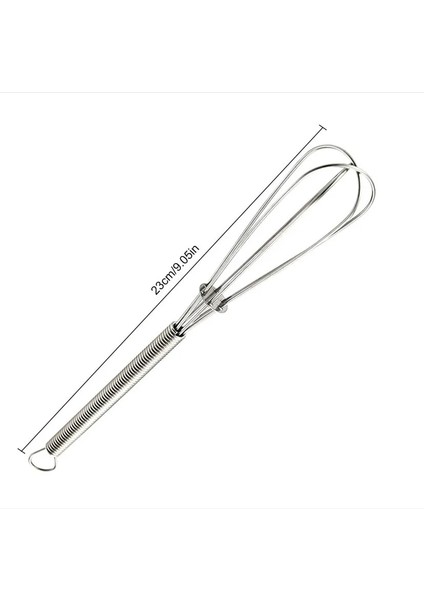 23CM Tarzı Mini Paslanmaz Çelik Çırpma El Itme Yumurta Çırpıcı Tel Krem Çırpma Için Pişirme Karıştırma Pişirme Aletleri El Çırpma Mikseri (Yurt Dışından)