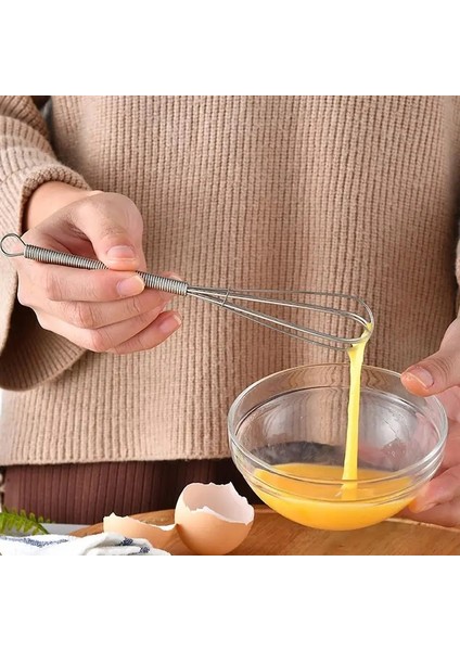 23CM Tarzı Mini Paslanmaz Çelik Çırpma El Itme Yumurta Çırpıcı Tel Krem Çırpma Için Pişirme Karıştırma Pişirme Aletleri El Çırpma Mikseri (Yurt Dışından)