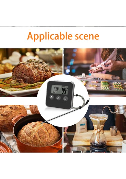 Beyaz Stil Dijital Barbekü Pişirme Fırını Termometresi Et Mutfak Gıda Sıcaklık Ölçer Paslanmaz Çelik Prob ile Izgara Zamanlayıcı Fonksiyonu Için (Yurt Dışından) modelleri