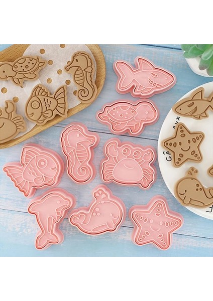 Et Okyanus Hayvan 3D Karikatür Kurabiye Kalıbı Bisküvi Kesici Pullar Dıy Fondan Piston Kek Araçları Mutfak Pişirme Pasta Bakeware (Yurt Dışından) fırsatları