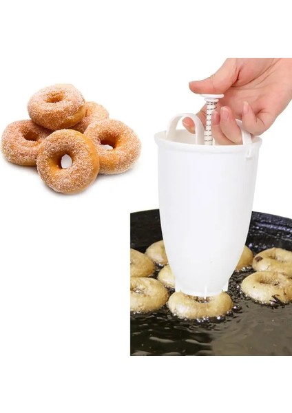 Beyaz Stil Çörek Kalıbı Kolay Hızlı Taşınabilir Çörek Makinesi Manuel Waffle Dağıtıcı Çörek Makinesi Arapça Waffle Plastik Hafif Derin Kızartma (Yurt Dışından) fırsatları