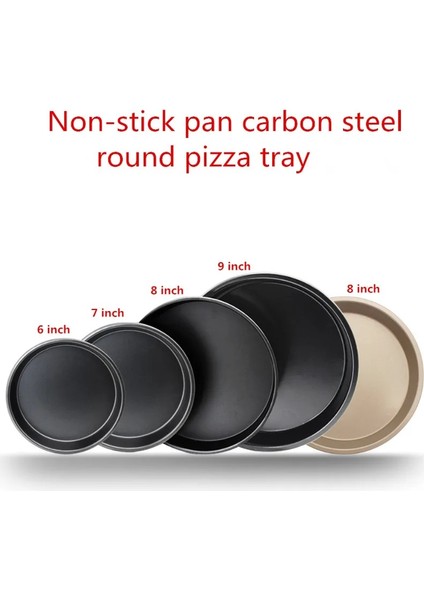 Kek Kürek Stili Mutfak Aletleri Yapışmaz Pizza Tavası Bakeware Karbon Çelik Pizza Tabağı Yuvarlak Derin Dzza Kalıp Tepsi Kalıp Mutfak Pişirme Araçları (Yurt Dışından) fiyatları