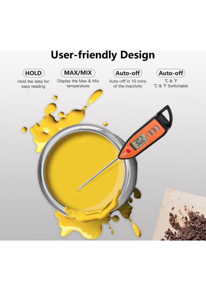 Beyaz Stil Gıda Termometresi Dijital Mutfak Termometresi Et Suyu Süt Pişirme Ölçer Barbekü Izgara Elektronik Fırın Ev Mutfak Aracı (Yurt Dışından) fırsatları