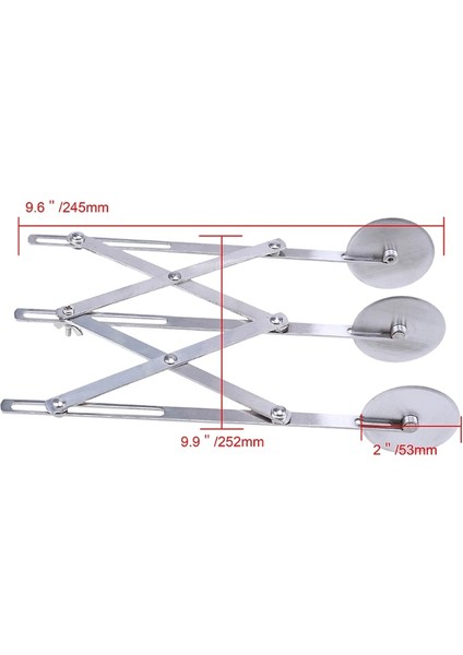 3 Tekerlek Stili Paslanmaz Çelik Tekerlekler Kesici Ayarlanabilir Hamur Bölücü Yan Makaralı Bıçak Pasta Bıçağı Pizza Soyucu Mutfak Bakeware Araçları (Yurt Dışından)