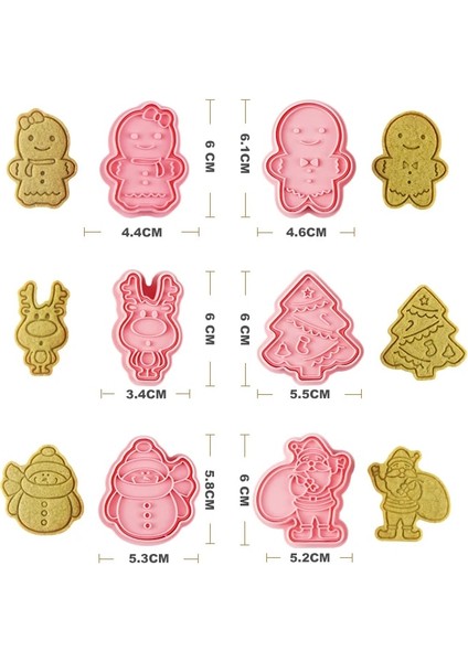B Tarzı Dıy Karikatür Bisküvi Kalıp Noel Kurabiye Kesiciler Noel Kalıpları Abs Plastik Pişirme Kalıbı Çerez Araçları Kek Dekorasyon Araçları (Yurt Dışından)