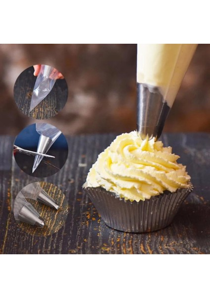 20 Adet M Tarzı Pcs Perfüzyon Torbaları Pişirme Için Tek Kullanımlık G Torba Buzlanma Kek Pasta Cupcake Dekor Çanta Kek Kremalı Pasta Ucu Pişirme (Yurt Dışından) modelleri