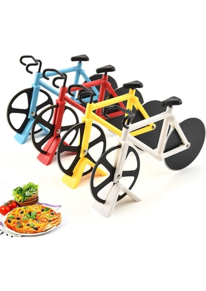 Beyaz Stil Bisiklet Pizza Kesici Tekerlek Paslanmaz Çelik Plastik Bisiklet Rulo Pizza Kesme Tekerlekleri Chopper Mutfak Gadget Pişirme Aksesuarları (Yurt Dışından) fiyatları