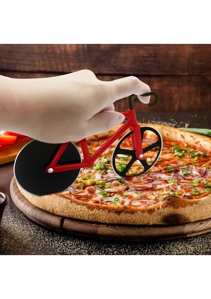Beyaz Stil Bisiklet Pizza Kesici Tekerlek Paslanmaz Çelik Plastik Bisiklet Rulo Pizza Kesme Tekerlekleri Chopper Mutfak Gadget Pişirme Aksesuarları (Yurt Dışından) modelleri