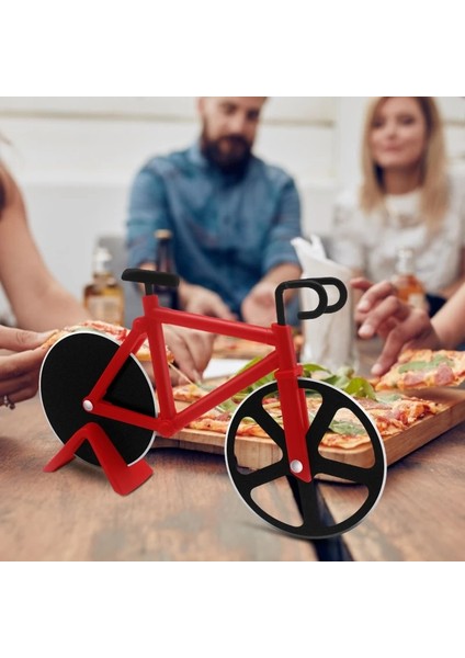 Beyaz Stil Bisiklet Pizza Kesici Tekerlek Paslanmaz Çelik Plastik Bisiklet Rulo Pizza Kesme Tekerlekleri Chopper Mutfak Gadget Pişirme Aksesuarları (Yurt Dışından) fırsatları
