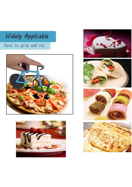 Beyaz Stil Bisiklet Pizza Kesici Tekerlek Paslanmaz Çelik Plastik Bisiklet Rulo Pizza Kesme Tekerlekleri Chopper Mutfak Gadget Pişirme Aksesuarları (Yurt Dışından) indirimleri